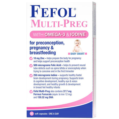 Fefol Multi-Preg Prenatal Vitamins, 60 Capsules
