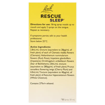 Bach Rescue Remedy Sleep 20ml Spray - Natural Sleep Aid
