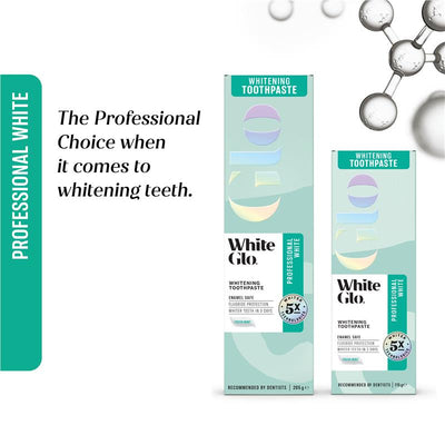 White Glo Professional Whitening Toothpaste 115g - Enamel Safe & Vegan