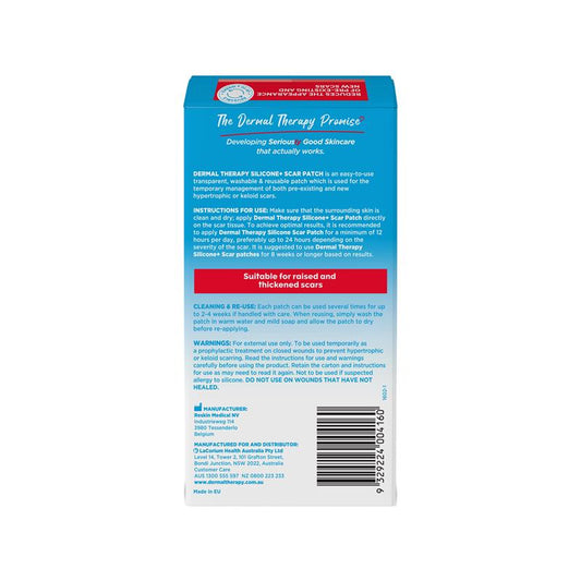 Dermal Therapy Silicone+ Scar Treatment Patch - 7cm x 3cm