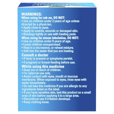 Vicks VapoRub Ointment - Decongestant Chest Rub (100g)