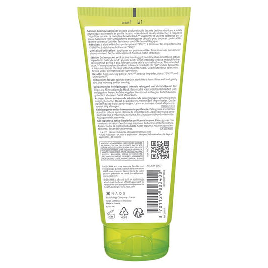 Bioderma Sebium Gel Moussant Actif Exfoliating Cleanser for Acne-Prone Skin - 200ml – view 2