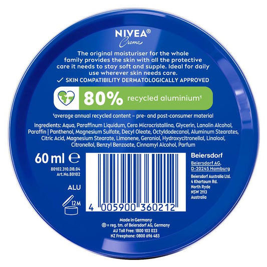 NIVEA® Creme Moisturiser for Face, Body & Hands - 60ml - Auzzi Store