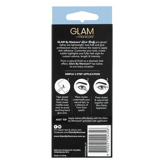 Glam By Manicare Glam Ready Pre-Glued Mackenzie Cluster Lashes - Natural