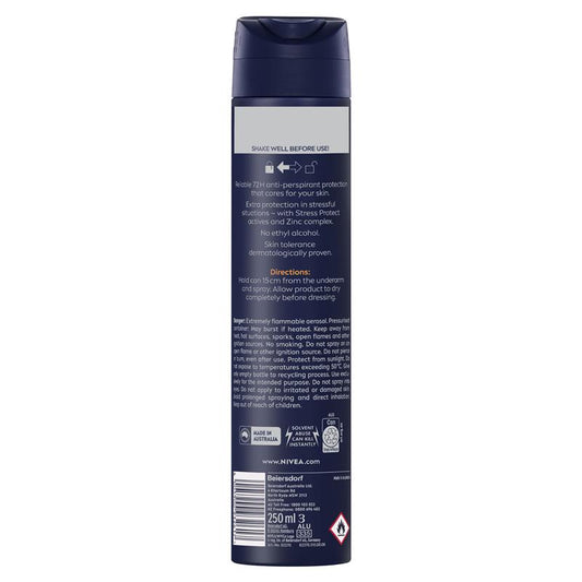 NIVEA MEN Deodorant Aerosol Intense Protection Strength - 250ml-Auzzi Store