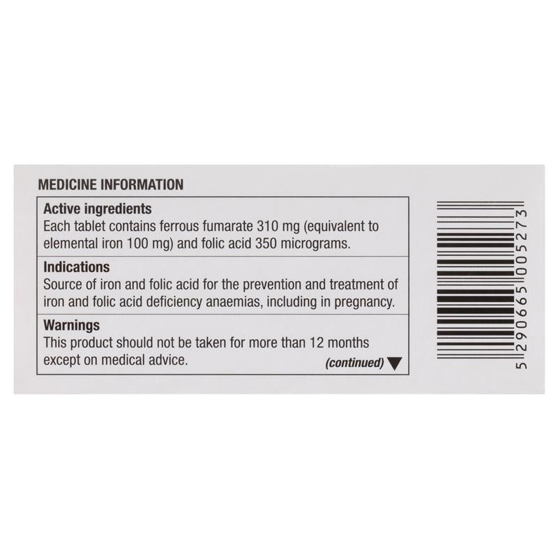 Ferro-F Iron 310mg + Folic Acid 350mcg Tablets, 60ct