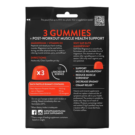 SUP Elite Magnesium Gummies Raspberry Crush - 45 Count-Auzzi Store