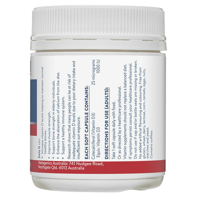 Ethical Nutrients Vitamin D3 1000IU Daily Capsules, 270 Count, Gluten-Free