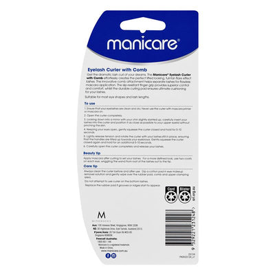 Manicare Eyelash Curler With Comb - Perfectly Lifted Lashes