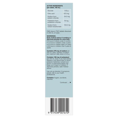 Hydralyte Electrolyte Effervescent Tablets - Colour Free Lemonade - 20 Tablets