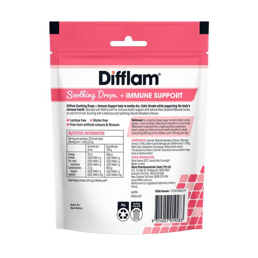 Difflam Soothing Drops + Immune Support Strawberry 20 Drops – view 2