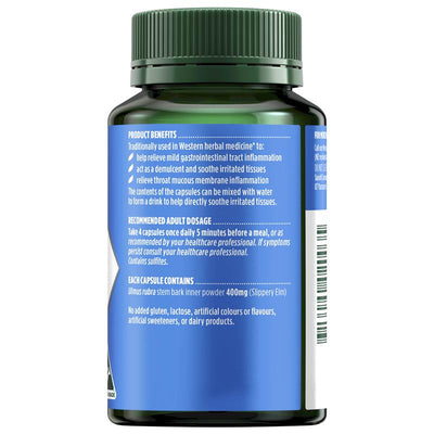 Nature's Own Slippery Elm 400mg Capsules, 60 Count