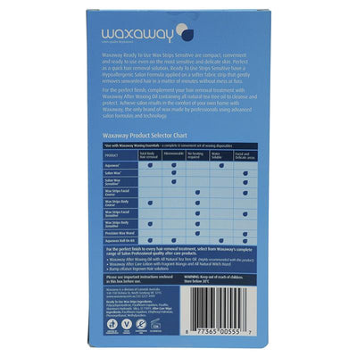 Waxaway Ready-to-Use Sensitive Body Wax Strips – 20 Count
