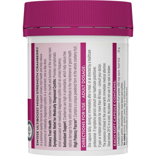 Swisse Ultiboost PACRAN® Cranberry Capsules 90 – Urinary Tract Support – view 2