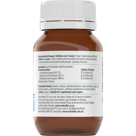 Nutra-Life Probiotica Kids Daily 60 Chewable Tablets - Gut Health for Children