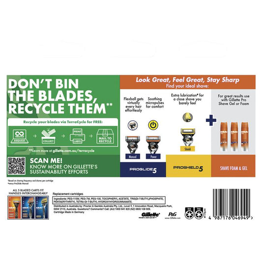 Gillette Fusion5 Power Razor Refills, 10 cartridges –Blades with Precision Trimmer – view 2