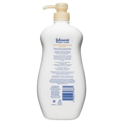 Johnson's Extra Rich Moisturising Body Wash 1L for Dry Skin