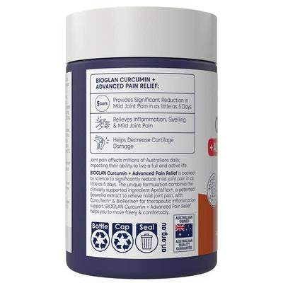 Bioglan Curcumin Advanced Pain Relief - 50 Tablets for Joint Comfort