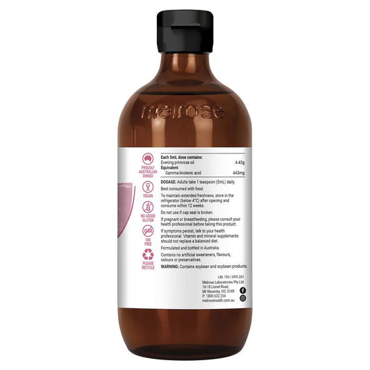 Melrose Organic Evening Primrose Oil 200ml – Vegan, GLA Rich, Strawberry – view 2