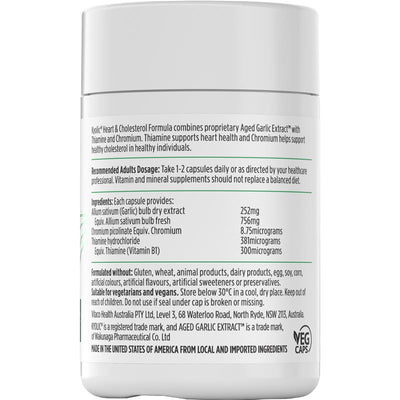 Nutra-Life Kyolic Aged Garlic Extract Heart & Cholesterol Formula 60 Capsules - Heart Health Support