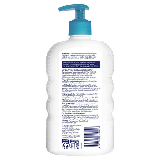 Cancer Council SPF 50 Sport Dry Touch & Sweat Resistant 500ml - Maximum Protection for Active Lifestyles – view 2