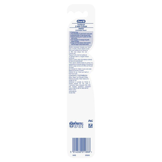 Oral-B Complete 5 Way Clean Medium Toothbrush - 1 Count - Auzzi Store