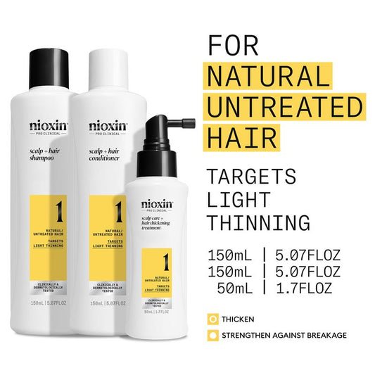Nioxin Scalp + Hair Thickening System 1 Trial Kit - 150+150+50mL - Auzzi Store