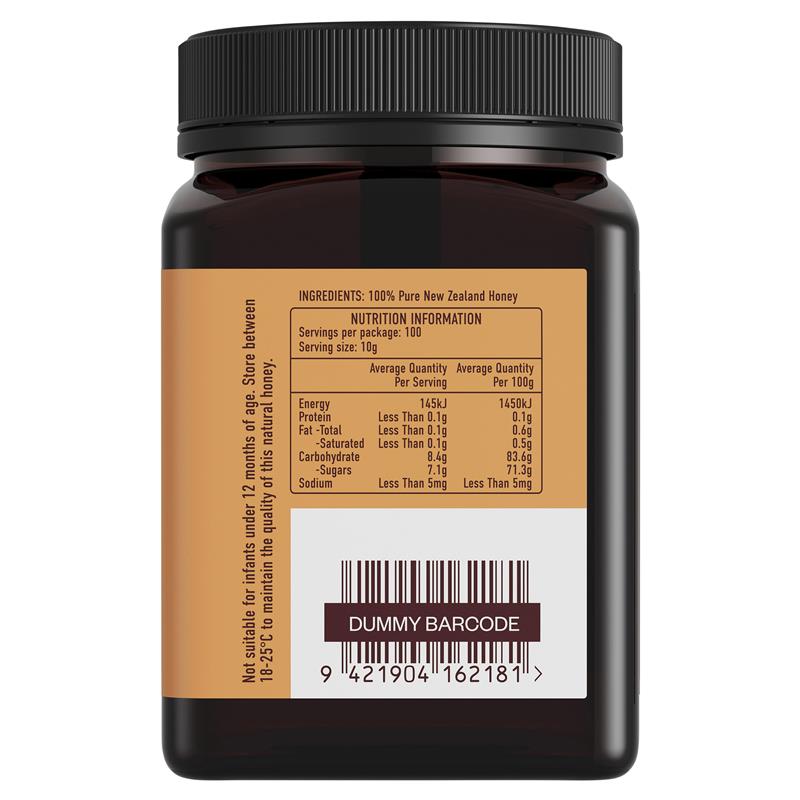 Egmont Manuka Honey MGO 50+ Multifloral, 1kg - Raw NZ