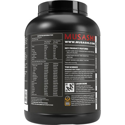 Musashi 100% Whey Protein Chocolate 2kg - Premium Low Carb Protein - Auzzi Store