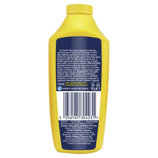 Dr. Scholl's Ultra Odour-Fighting Foot Powder - 85g | Fresh Feet All Day-Auzzi Store