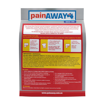 Pain Away Heat Patches Regular 5 Pack - Effective Relief for Muscle and Joint Pain