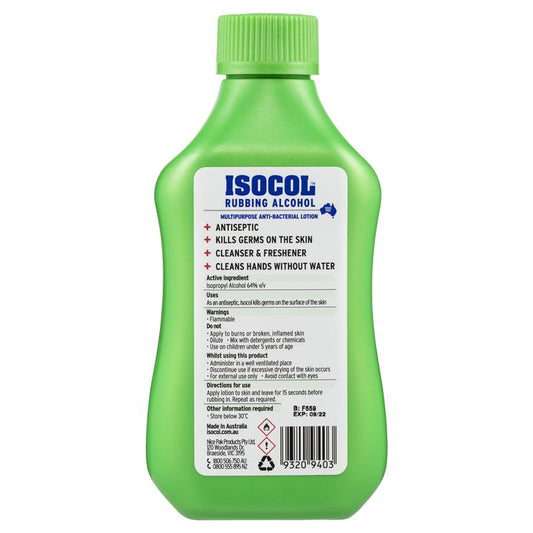 Isocol Rubbing Alcohol 345ml - Antiseptic and Cleanser-Auzzi Store