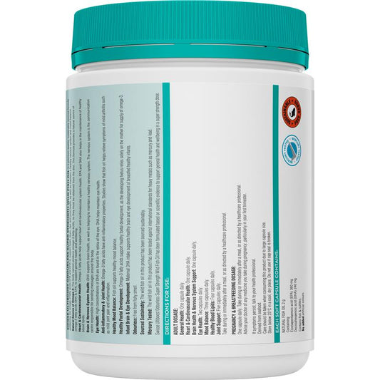 Swisse Ultiboost Odourless Super Strength Wild Fish Oil 2000mg - 200 Capsules for Heart & Brain Health – view 2