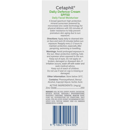 Cetaphil Daily Defence SPF50 - 50g: Ultimate Skin Protection