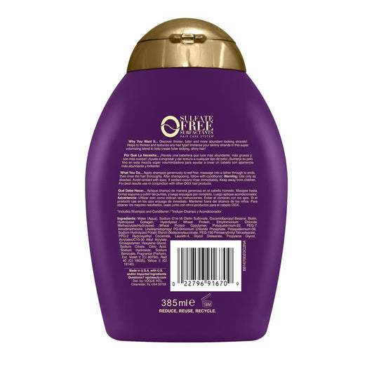 OGX Thick & Full + Volumising Biotin & Collagen Shampoo - 385ml-Auzzi Store