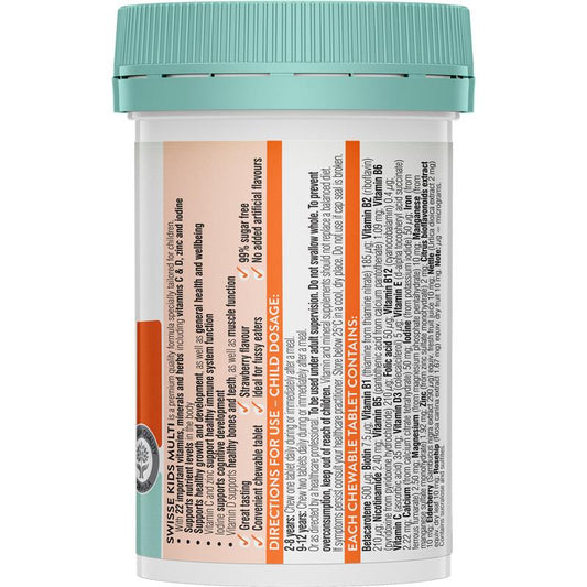 Swisse Kids Multi 60 Tablets - Nutritional Support for Growing Kids - Auzzi Store
