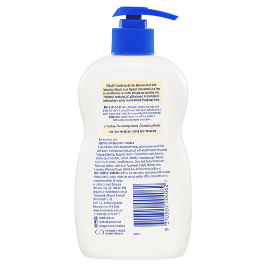 Curash Gentle Head To Toe Wash 400ml - Soap-Free & Mild Formula – view 2