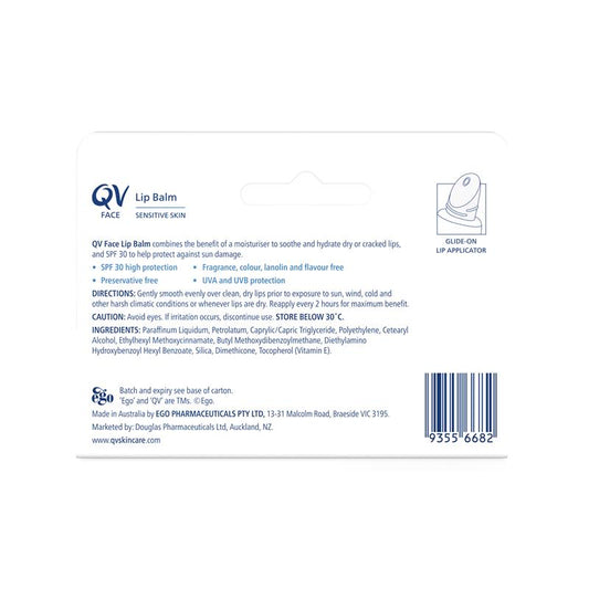 QV Face Lip Balm 15g with SPF 30+ - Ultimate Lip Protection-Auzzi Store