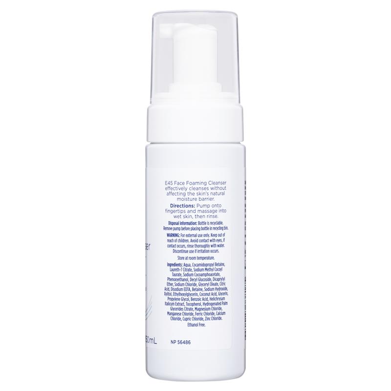 E45 Face Foaming Cleanser 150ml - Gentle Clean for Sensitive Skin