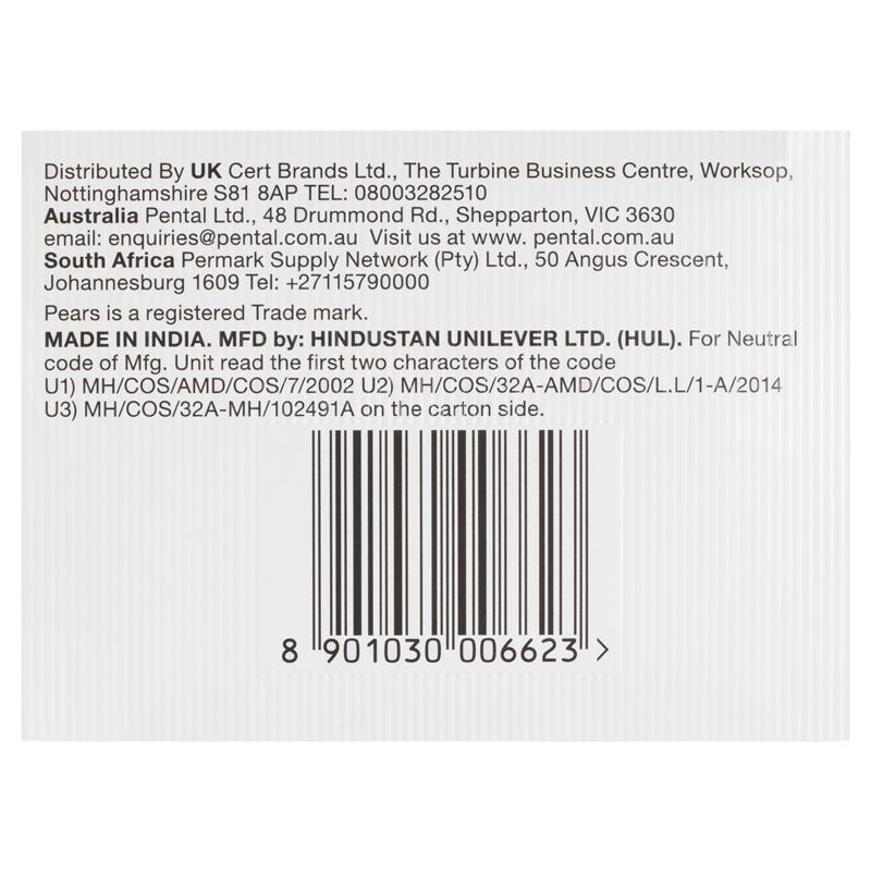 Pears Pure & Gentle Transparent Soap 3x125g – Natural Oils & 100% Glycerine