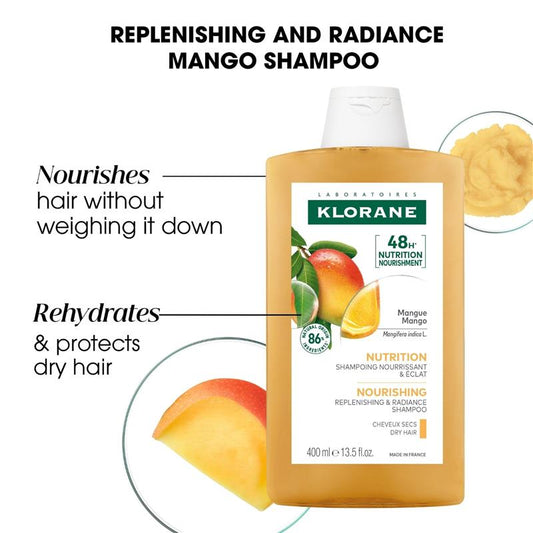 Klorane Shampoo with Mango Butter - 400ml Moisture-Rich Formula - Auzzi Store