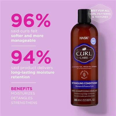 Hask Curl Care Detangling Conditioner 355ml - Smooth and Protect Your Curls
