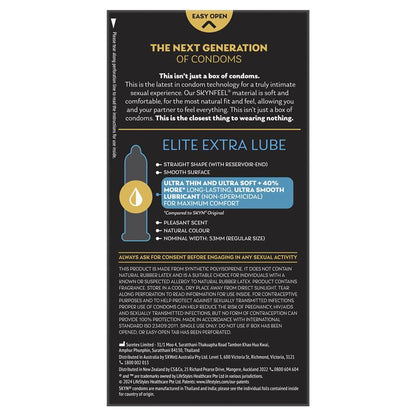 SKYN Elite Extra Lubricated Non-Latex Condoms 10 Pack - Ultra Thin SKYNFEEL®