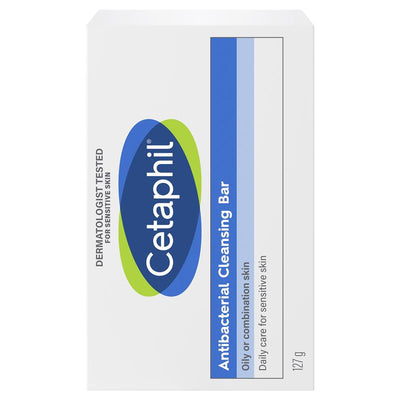 Cetaphil Antibacterial Cleansing Bar 127g for Oily & Combination Skin