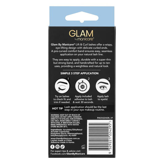 Glam By Manicare Lift & Curl Tilly Lashes - Natural Look – view 2 - Auzzistore