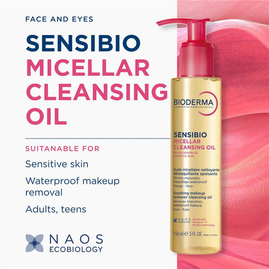 Bioderma Sensibio Micellar Oil Cleanser Makeup Remover for Sensitive Skin - 150ml – view 2 - Auzzistore