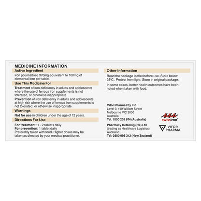 Maltofer Oral Iron Supplement 100mg Polymaltose - 100 Tablets