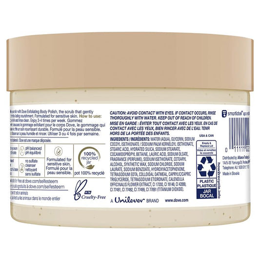 Dove Exfoliating Body Polish with Colloidal Oatmeal and Calendula Oil 298g - Gentle Skin Care – view 2