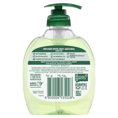 Palmolive Antibacterial Odour Neutralising Liquid Hand Wash Lime Pump 250mL - Gentle & Effective Clean