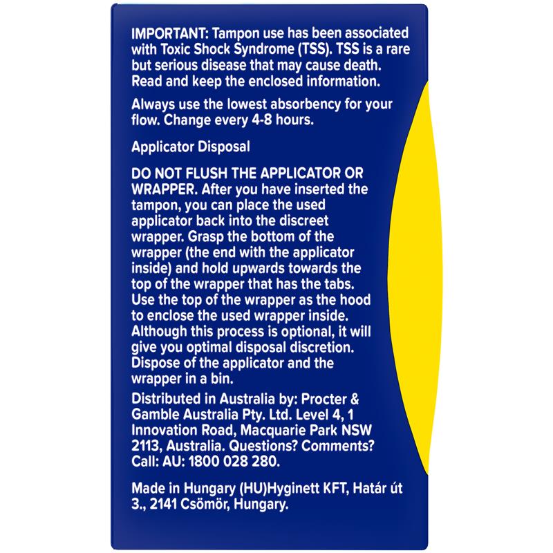 Tampax Pearl Compak Light Flow Tampons, 18 Mini Pack with Leakguard